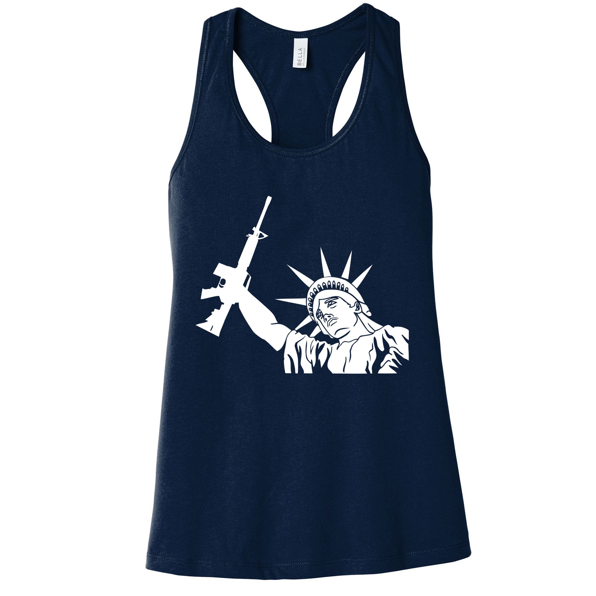 Statue of Liberty AR-15 Gun Rights Womens Tank Top