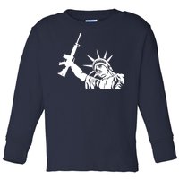 Statue of Liberty AR-15 Gun Rights Toddler Long Sleeve Shirt