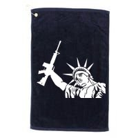 Statue of Liberty AR-15 Gun Rights Platinum Collection Golf Towel