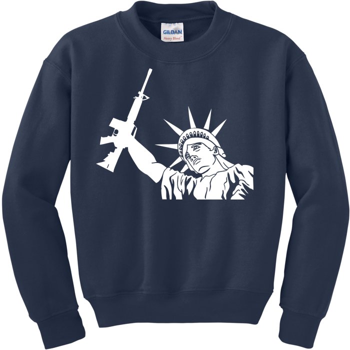 Statue of Liberty AR-15 Gun Rights Kids Sweatshirt