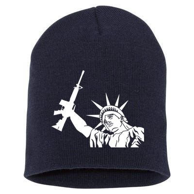 Statue of Liberty AR-15 Gun Rights Short Acrylic Beanie