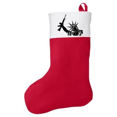 Statue of Liberty AR-15 Gun Rights Felt Holiday Christmas Stocking