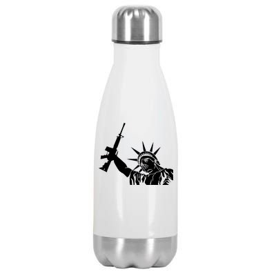 Statue of Liberty AR-15 Gun Rights Stainless Steel Insulated Water Bottle