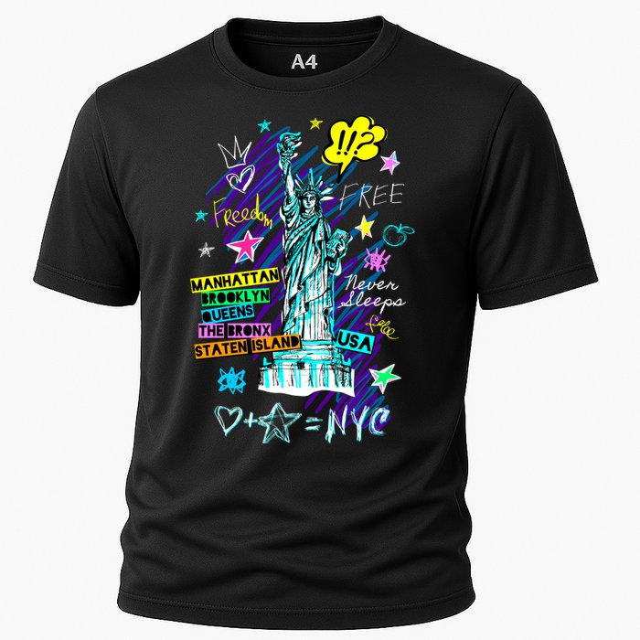 Statue of Liberty Cities of New York Cooling Performance Crew T-Shirt