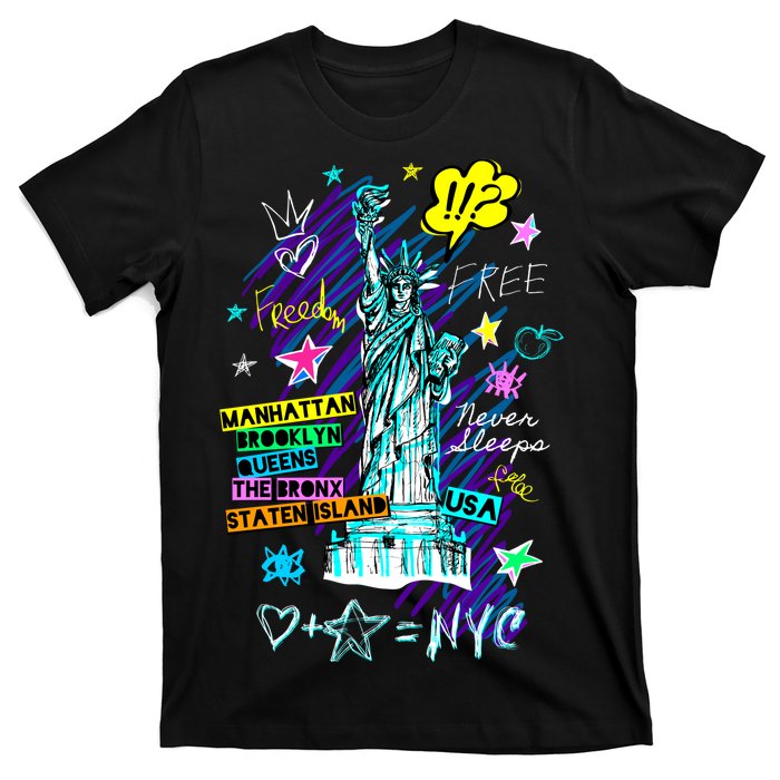 Statue of Liberty Cities of New York T-Shirt