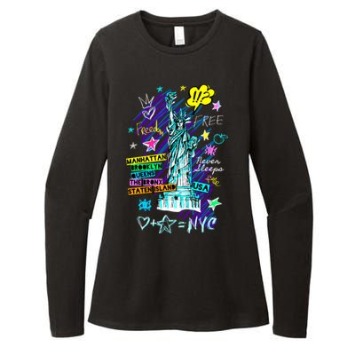 Statue of Liberty Cities of New York Womens CVC Long Sleeve Shirt