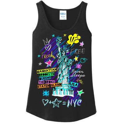 Statue of Liberty Cities of New York Ladies Essential Tank