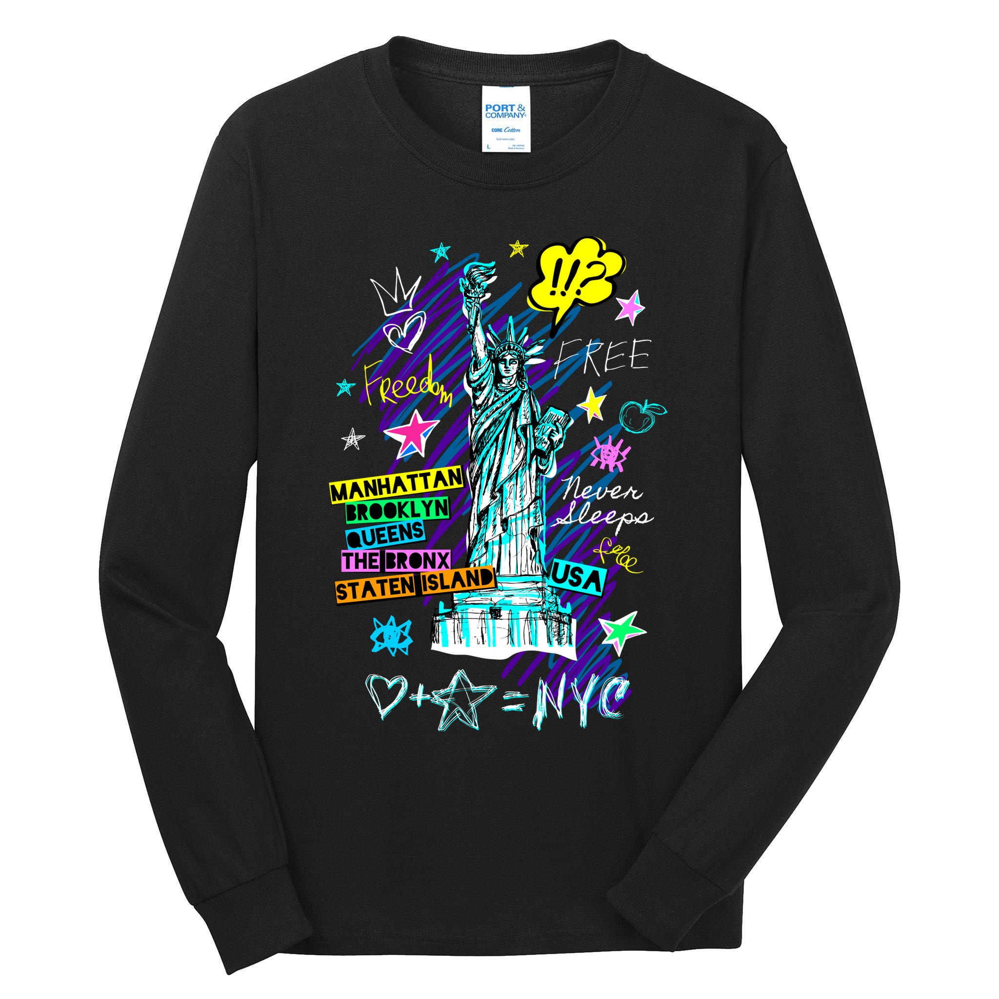 Statue of Liberty Cities of New York Tall Long Sleeve T-Shirt