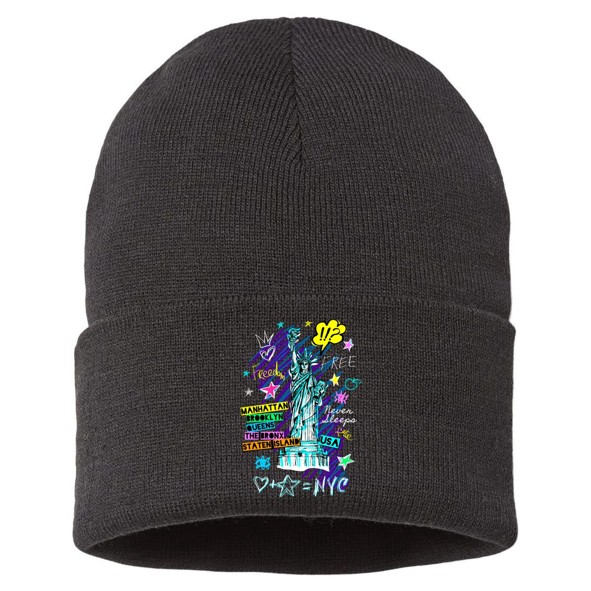 Statue of Liberty Cities of New York Sustainable Knit Beanie