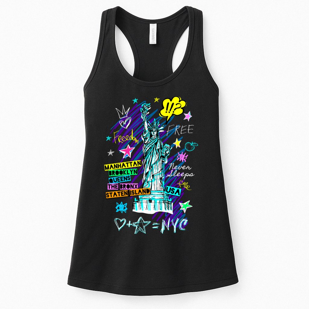 Statue of Liberty Cities of New York Womens Tank Top