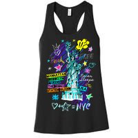 Statue of Liberty Cities of New York Women's Racerback Tank