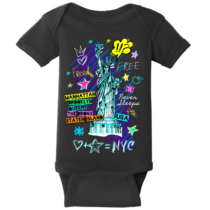 Statue of Liberty Cities of New York Baby Bodysuit