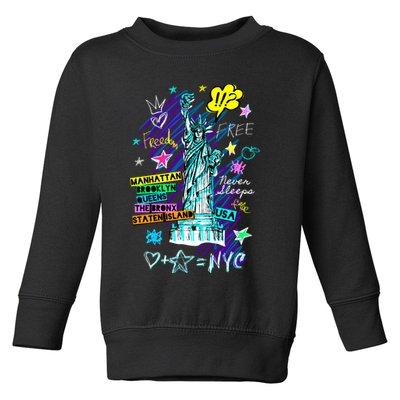 Statue of Liberty Cities of New York Toddler Sweatshirt