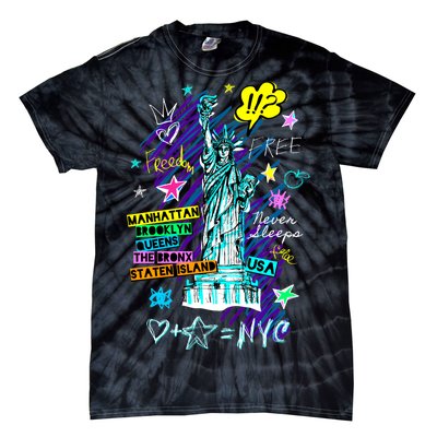 Statue of Liberty Cities of New York Tie-Dye T-Shirt