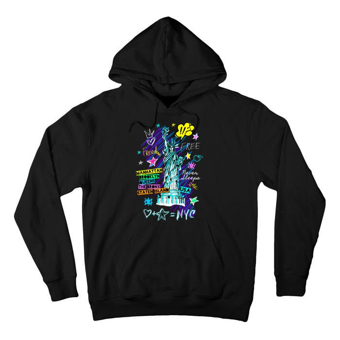 Statue of Liberty Cities of New York Tall Hoodie