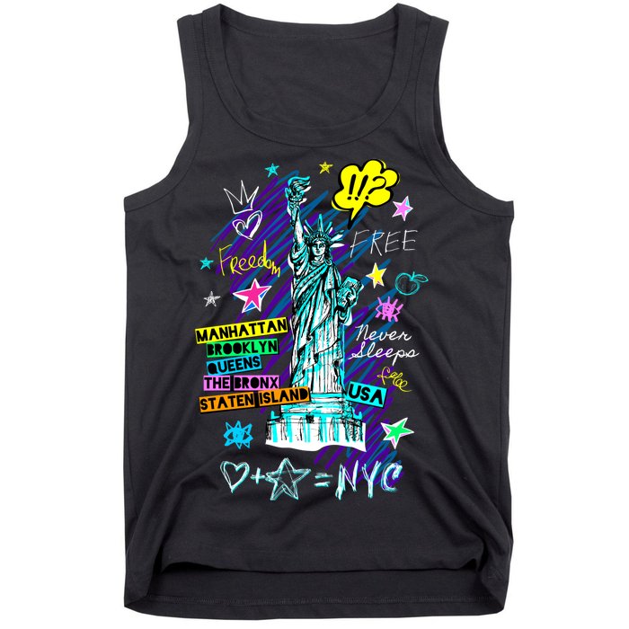 Statue of Liberty Cities of New York Tank Top