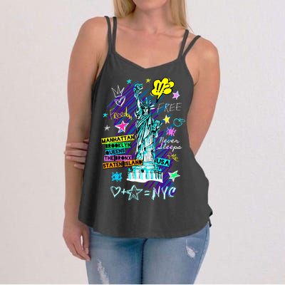 Statue of Liberty Cities of New York Women's Strappy Tank