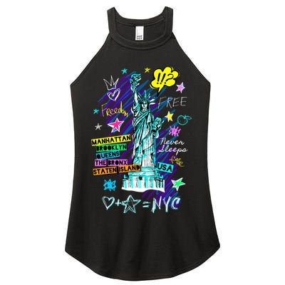 Statue of Liberty Cities of New York Women's Perfect Tri Rocker Tank