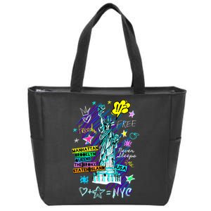 Statue of Liberty Cities of New York Zip Tote Bag