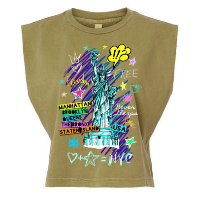 Statue of Liberty Cities of New York Garment-Dyed Women's Muscle Tee