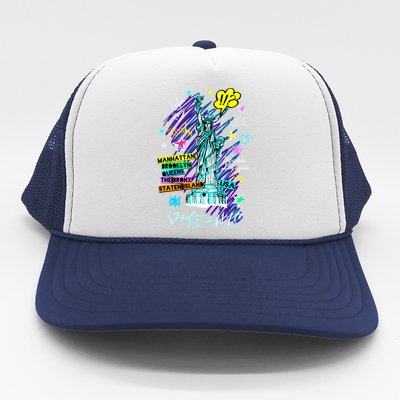 Statue of Liberty Cities of New York Trucker Hat