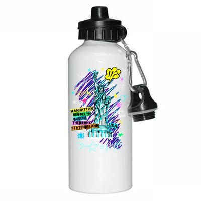 Statue of Liberty Cities of New York Aluminum Water Bottle