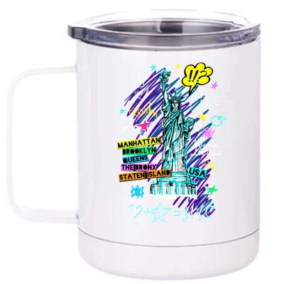 Statue of Liberty Cities of New York 12 oz Stainless Steel Tumbler Cup