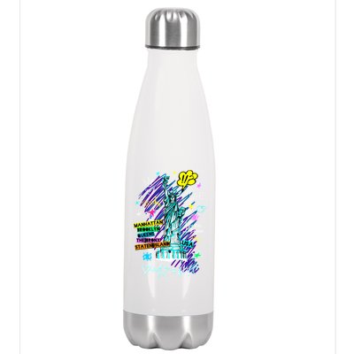 Statue of Liberty Cities of New York Stainless Steel Insulated Water Bottle