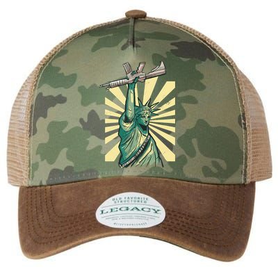 Statue Of Liberty Holding Gun Legacy Tie Dye Trucker Hat