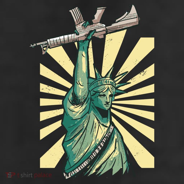 Statue Of Liberty Holding Gun Cool Comfort Performance Bucket Hat