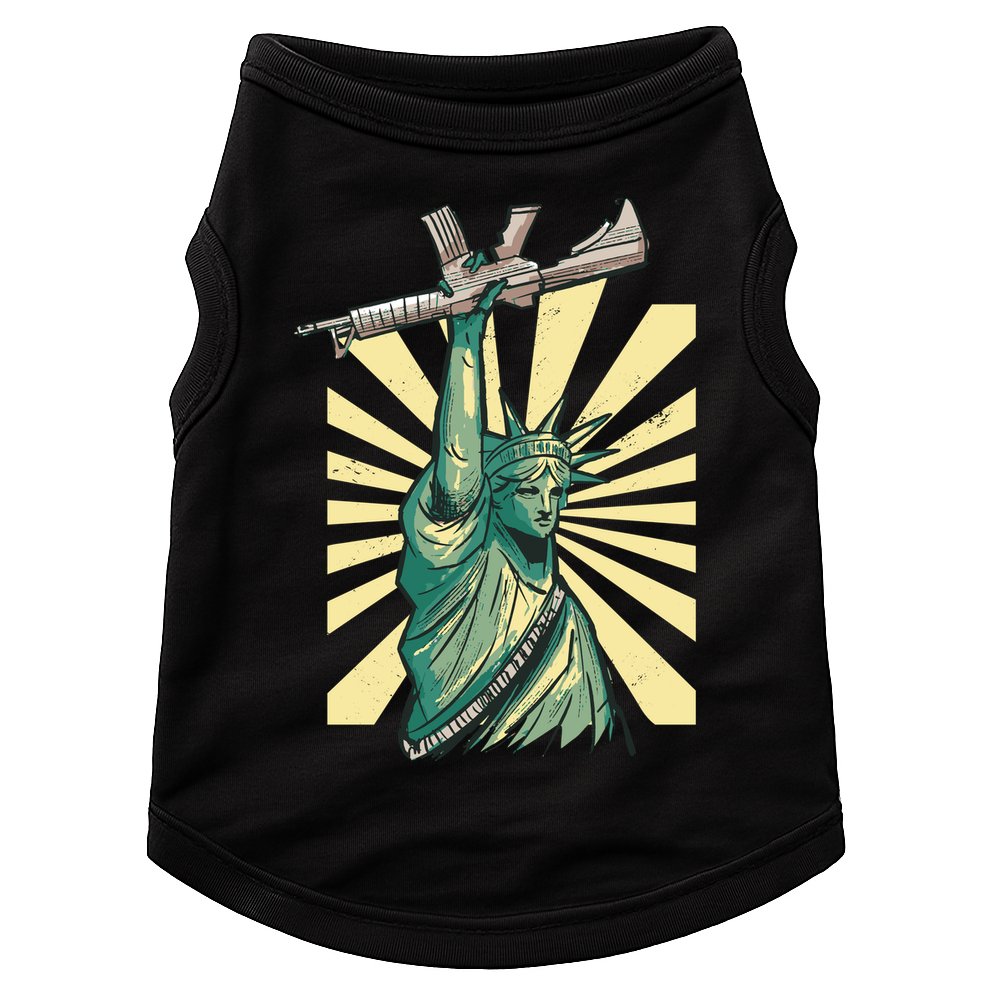 Statue Of Liberty Holding Gun Doggie Tank