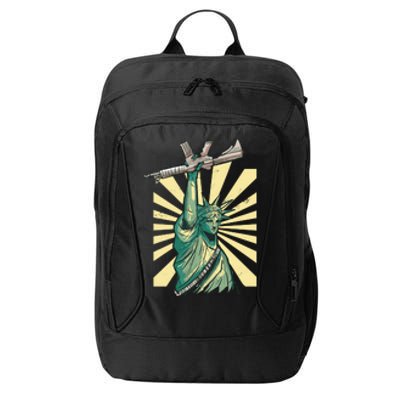 Statue Of Liberty Holding Gun City Backpack