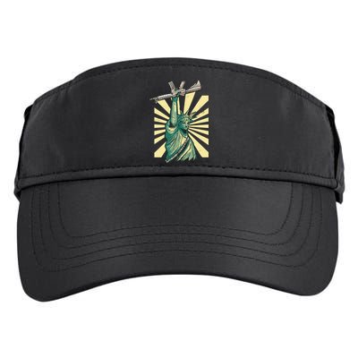 Statue Of Liberty Holding Gun Adult Drive Performance Visor