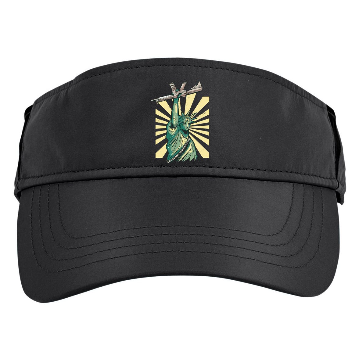 Statue Of Liberty Holding Gun Adult Drive Performance Visor