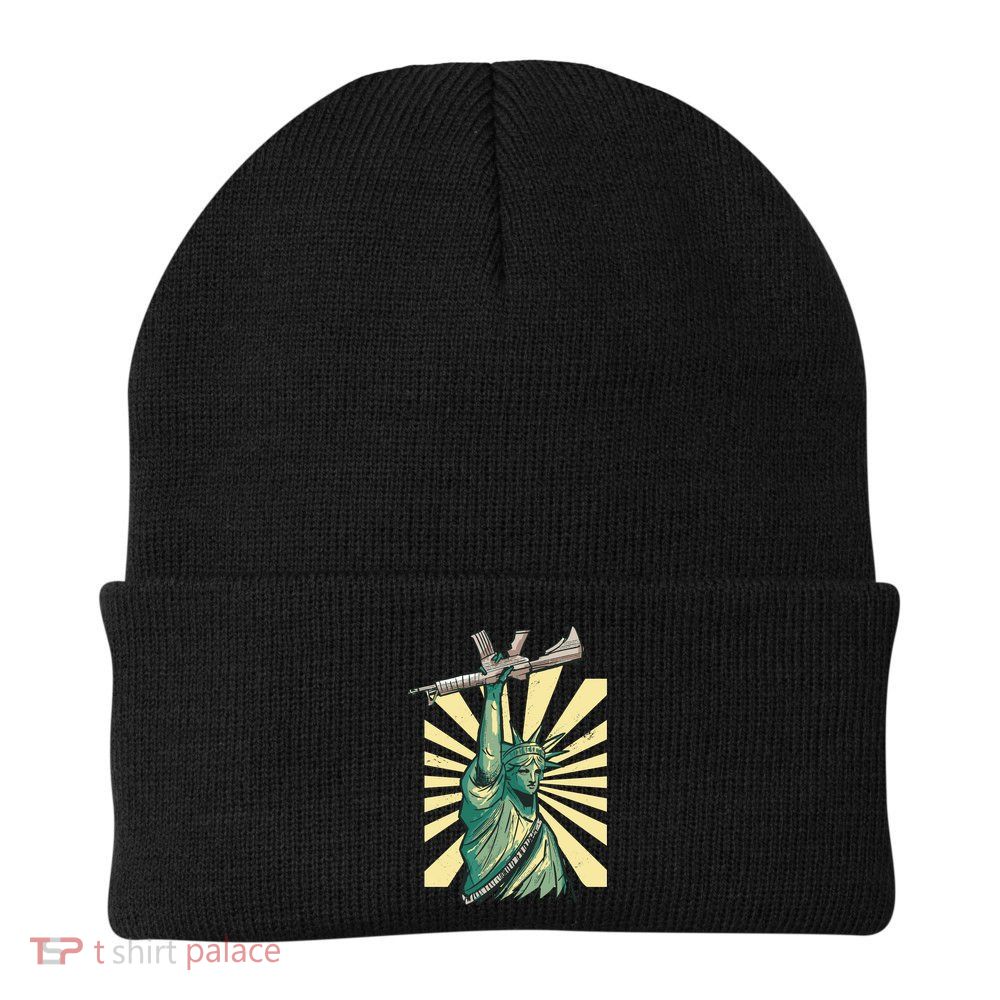 Statue Of Liberty Holding Gun Beanie