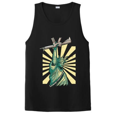 Statue Of Liberty Holding Gun PosiCharge Competitor Tank