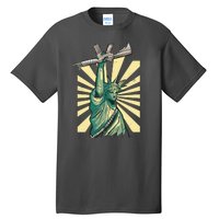 Statue Of Liberty Holding Gun Tall T-Shirt