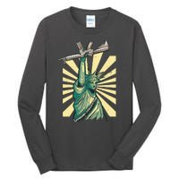 Statue Of Liberty Holding Gun Tall Long Sleeve T-Shirt