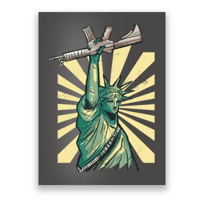 Statue Of Liberty Holding Gun Poster