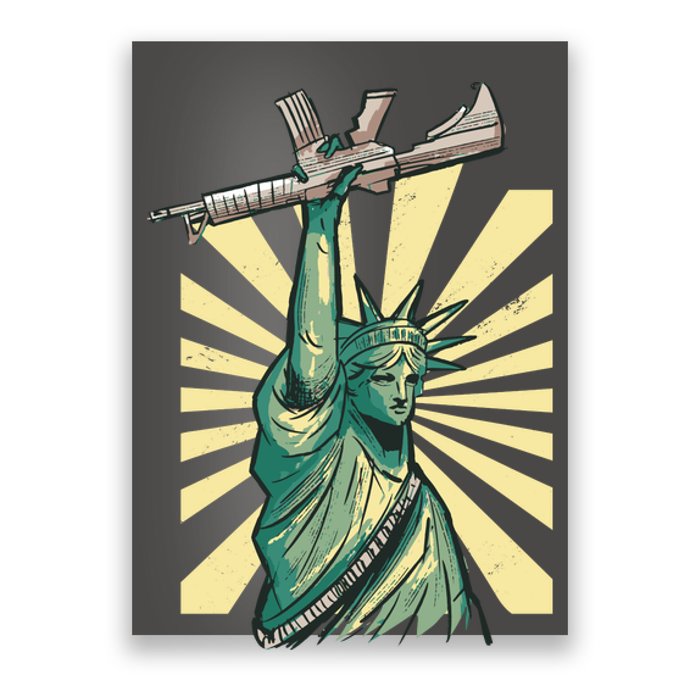 Statue Of Liberty Holding Gun Poster