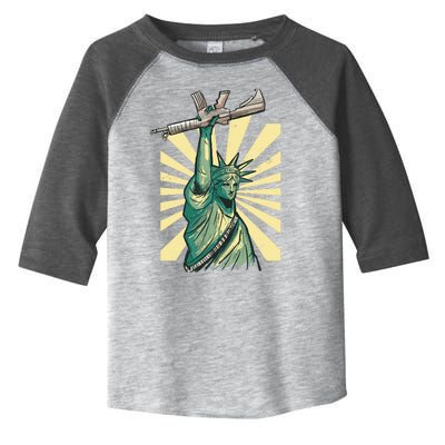 Statue Of Liberty Holding Gun Toddler Fine Jersey T-Shirt