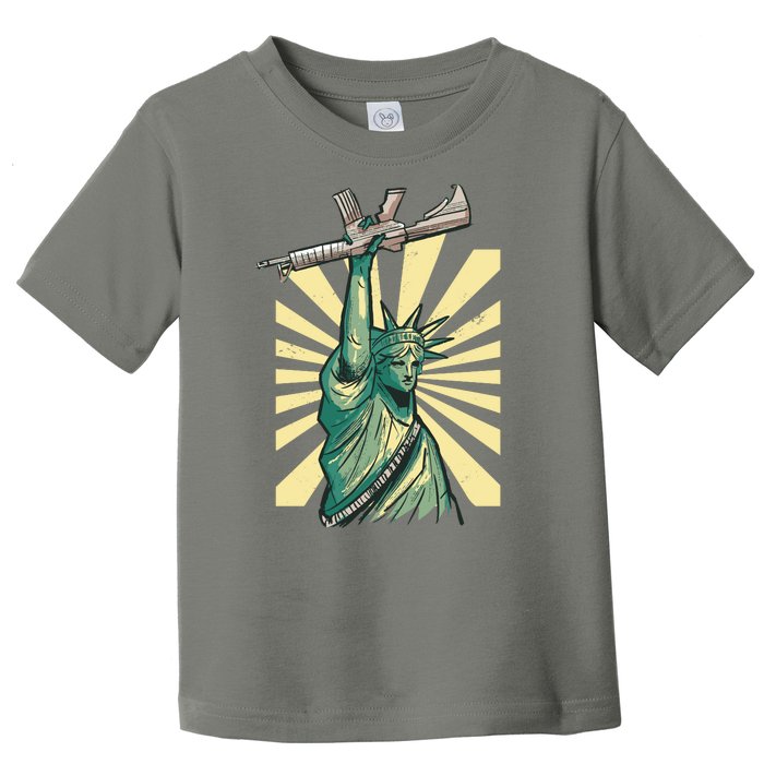 Statue Of Liberty Holding Gun Toddler T-Shirt