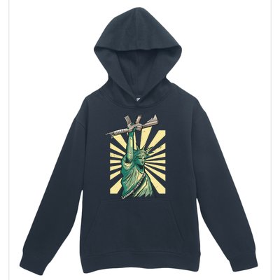 Statue Of Liberty Holding Gun Urban Pullover Hoodie