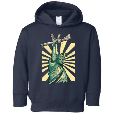 Statue Of Liberty Holding Gun Toddler Hoodie