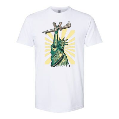 Statue Of Liberty Holding Gun Softstyle® CVC T-Shirt