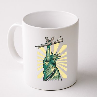 Statue Of Liberty Holding Gun Coffee Mug