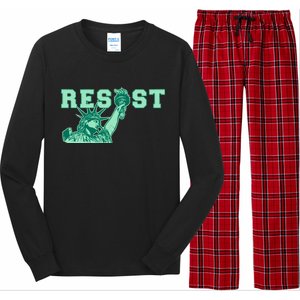 Statue of Liberty Resist Graphic Resistance Anti Trump Long Sleeve Pajama Set