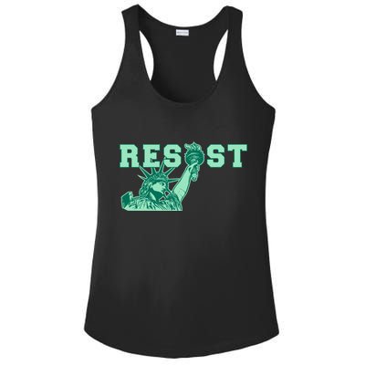 Statue of Liberty Resist Graphic Resistance Anti Trump Ladies PosiCharge Competitor Racerback Tank