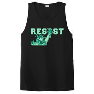 Statue of Liberty Resist Graphic Resistance Anti Trump PosiCharge Competitor Tank