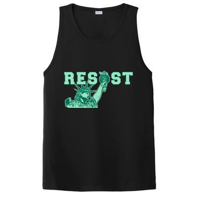 Statue of Liberty Resist Graphic Resistance Anti Trump PosiCharge Competitor Tank